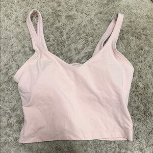 Light pink coral Lululemon align cropped tank top
